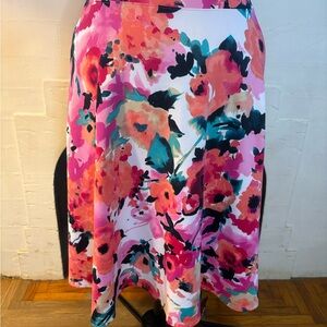 Amelia James Vibrant Floral A-Line Skirt